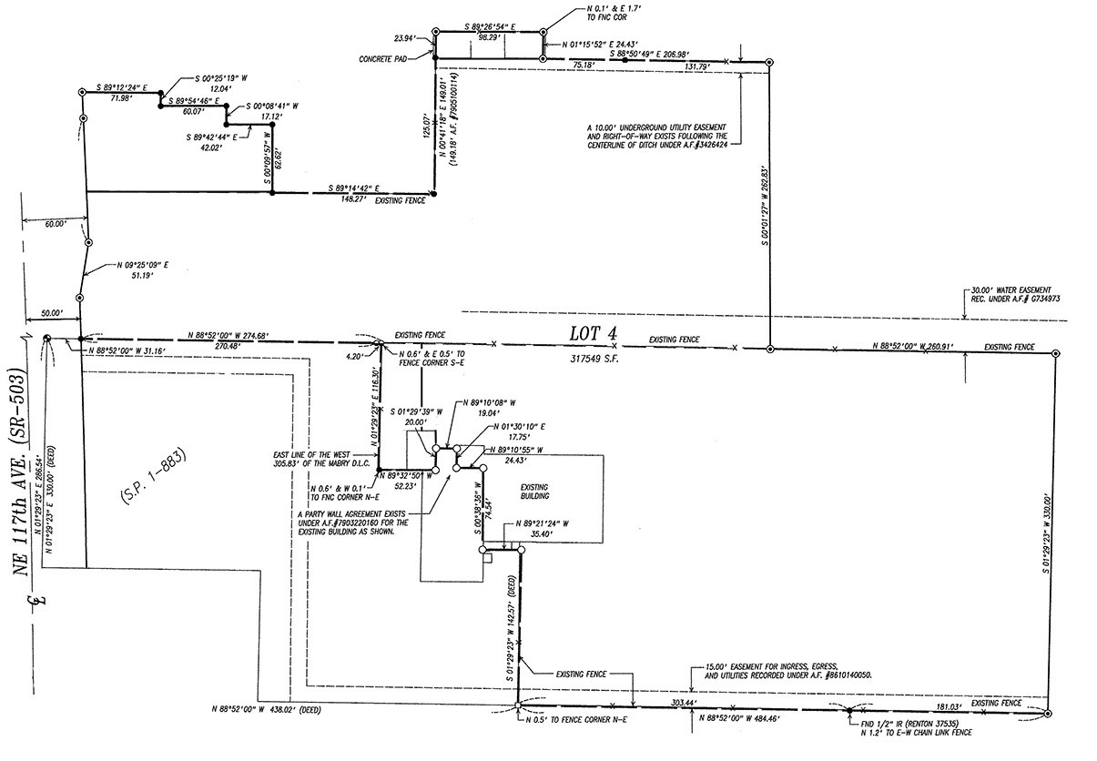 This is a small parcel map for the remainder parcel of Olin Business Park.